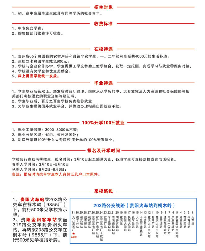 貴陽機械工業(yè)學?；ㄏ^(qū)2024年招生簡章